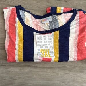 LuLaRoe Colorful Striped Tee